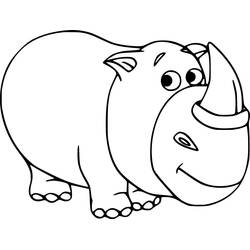 Coloring page: Rhinoceros (Animals) #206647 - Free Printable Coloring Pages