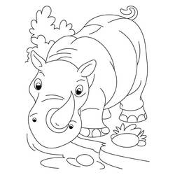 Coloring page: Rhinoceros (Animals) #206650 - Free Printable Coloring Pages