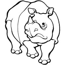 Coloring page: Rhinoceros (Animals) #206658 - Free Printable Coloring Pages