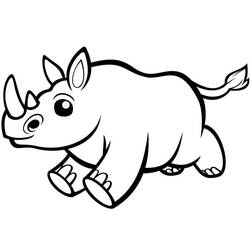 Coloring page: Rhinoceros (Animals) #206661 - Free Printable Coloring Pages