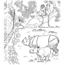 Coloring page: Rhinoceros (Animals) #206662 - Free Printable Coloring Pages