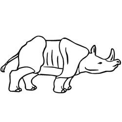 Coloring page: Rhinoceros (Animals) #206665 - Free Printable Coloring Pages