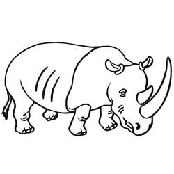 Coloring page: Rhinoceros (Animals) #206670 - Free Printable Coloring Pages
