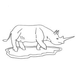 Coloring page: Rhinoceros (Animals) #206671 - Free Printable Coloring Pages
