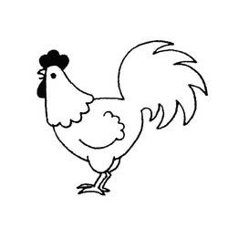 Coloring pages: Rooster - Printable coloring pages