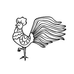 Coloring page: Rooster (Animals) #4107 - Free Printable Coloring Pages