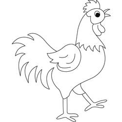 Coloring page: Rooster (Animals) #4108 - Printable coloring pages