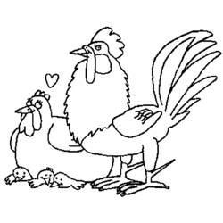 Coloring page: Rooster (Animals) #4110 - Free Printable Coloring Pages