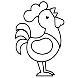 Coloring page: Rooster (Animals) #4115 - Printable coloring pages