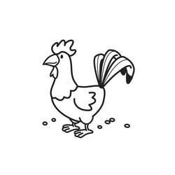 Coloring page: Rooster (Animals) #4118 - Free Printable Coloring Pages