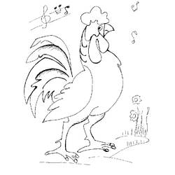 Coloring page: Rooster (Animals) #4121 - Free Printable Coloring Pages