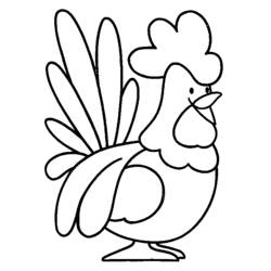 Coloring page: Rooster (Animals) #4122 - Printable coloring pages