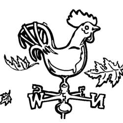 Coloring page: Rooster (Animals) #4130 - Free Printable Coloring Pages
