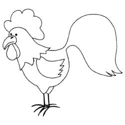 Coloring page: Rooster (Animals) #4132 - Free Printable Coloring Pages