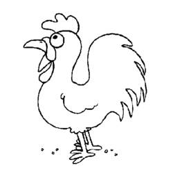 Coloring page: Rooster (Animals) #4134 - Free Printable Coloring Pages