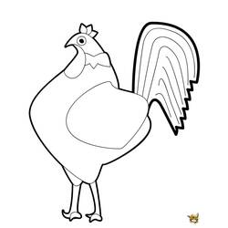 Coloring page: Rooster (Animals) #4165 - Free Printable Coloring Pages