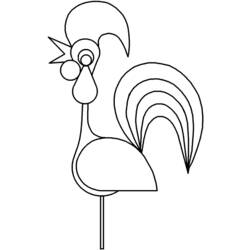 Coloring page: Rooster (Animals) #4194 - Free Printable Coloring Pages