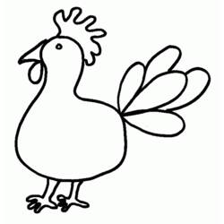 Coloring page: Rooster (Animals) #4230 - Free Printable Coloring Pages