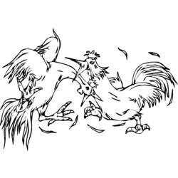 Coloring page: Rooster (Animals) #4263 - Printable coloring pages