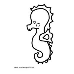 Coloring page: Seahorse (Animals) #18628 - Printable coloring pages