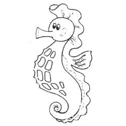 Coloring page: Seahorse (Animals) #18649 - Free Printable Coloring Pages