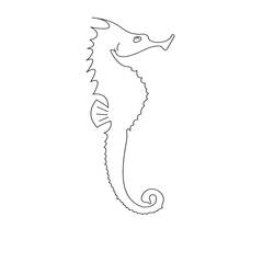 Coloring page: Seahorse (Animals) #18665 - Printable coloring pages