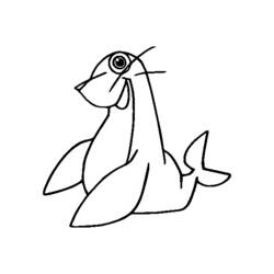 Coloring page: Seal (Animals) #16288 - Printable coloring pages
