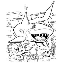 Coloring page: Shark (Animals) #14763 - Printable coloring pages