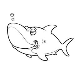 Coloring page: Shark (Animals) #14794 - Printable coloring pages
