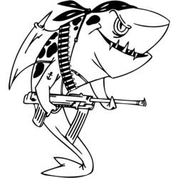 Coloring page: Shark (Animals) #14803 - Printable coloring pages