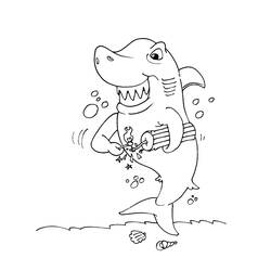Coloring page: Shark (Animals) #14875 - Free Printable Coloring Pages