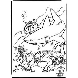 Coloring page: Shark (Animals) #14878 - Free Printable Coloring Pages