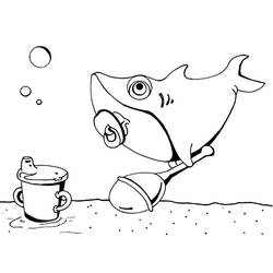 Shark (Animals) coloring page #177736 to print and color