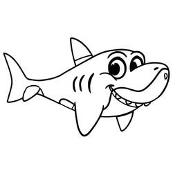 Shark (Animals) coloring page #177742 to print and color