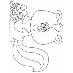 Coloring page: Skunk (Animals) #11191 - Printable Coloring Pages