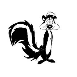 Coloring page: Skunk (Animals) #11292 - Printable Coloring Pages