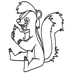 Skunk (Animals) coloring page #205289 to print and color