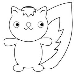 Skunk (Animals) coloring page #205290 to print and color
