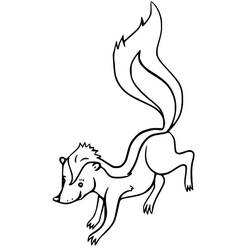 Skunk (Animals) coloring page #205291 to print and color