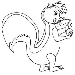 Skunk (Animals) coloring page #205295 to print and color