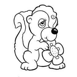 Skunk (Animals) coloring page #205296 to print and color