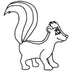Skunk (Animals) coloring page #205298 to print and color