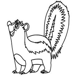 Skunk (Animals) coloring page #205303 to print and color