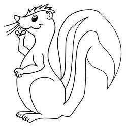 Skunk (Animals) coloring page #205304 to print and color