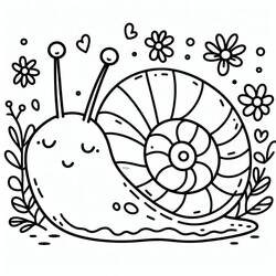 Snail (Animals) coloring page #217016 to print and color