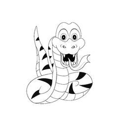 Snake (Animals) coloring page #216884 to print and color