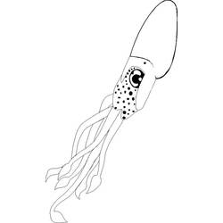 Coloring page: Squid (Animals) #208873 - Free Printable Coloring Pages