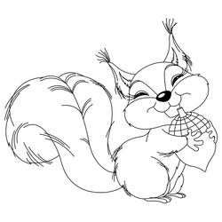 Coloring page: Squirrel (Animals) #6109 - Printable coloring pages