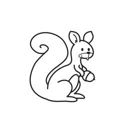 Coloring page: Squirrel (Animals) #6164 - Free Printable Coloring Pages