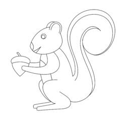 Coloring page: Squirrel (Animals) #6176 - Free Printable Coloring Pages